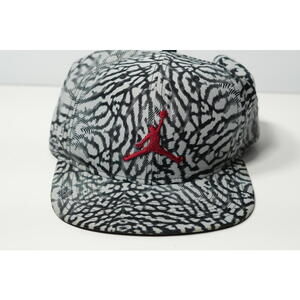 Jordan Hat Men's One Size Black Grey Cement Elephant Print